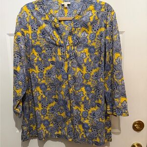 Talbots classic cotton pull over shirt XL
